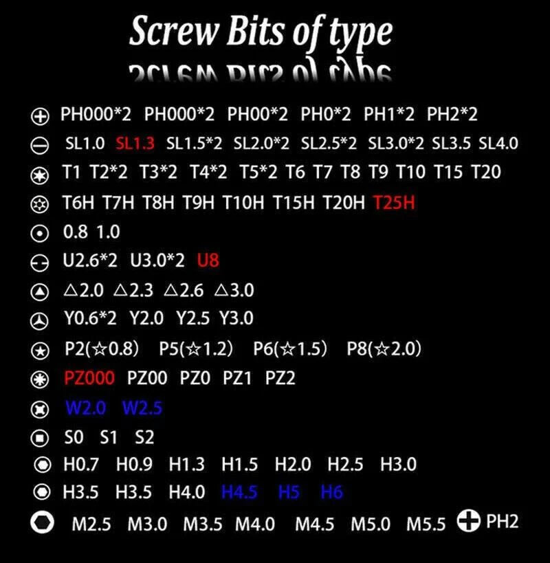 117PCS Magnetic Screwdriver Bit Set | Tool Kit for iPhone, MacBook, and Watch Repair