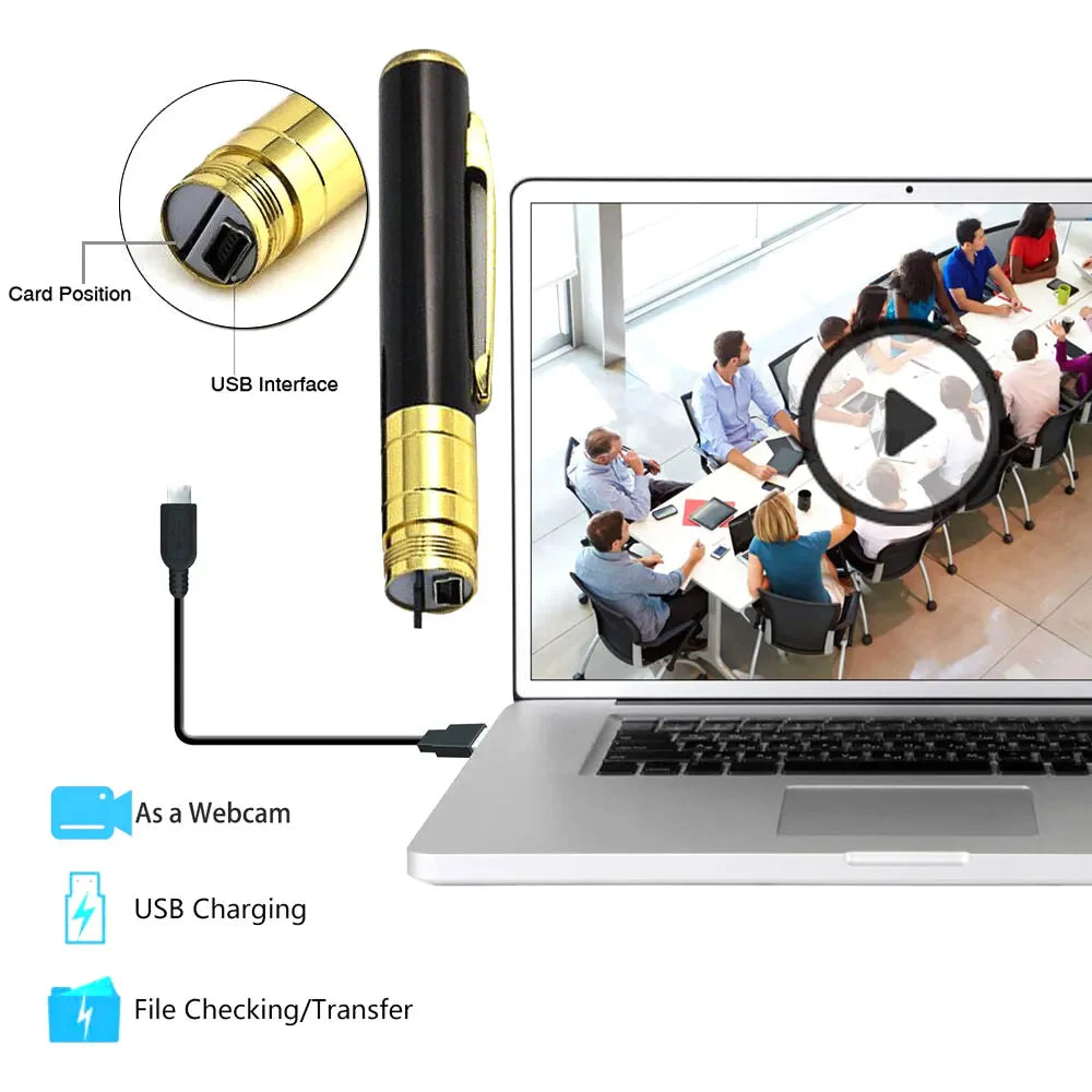 1080P HD Mini Pen Camera | Hidden Pocket Audio Video Recorder DVR - USA Security