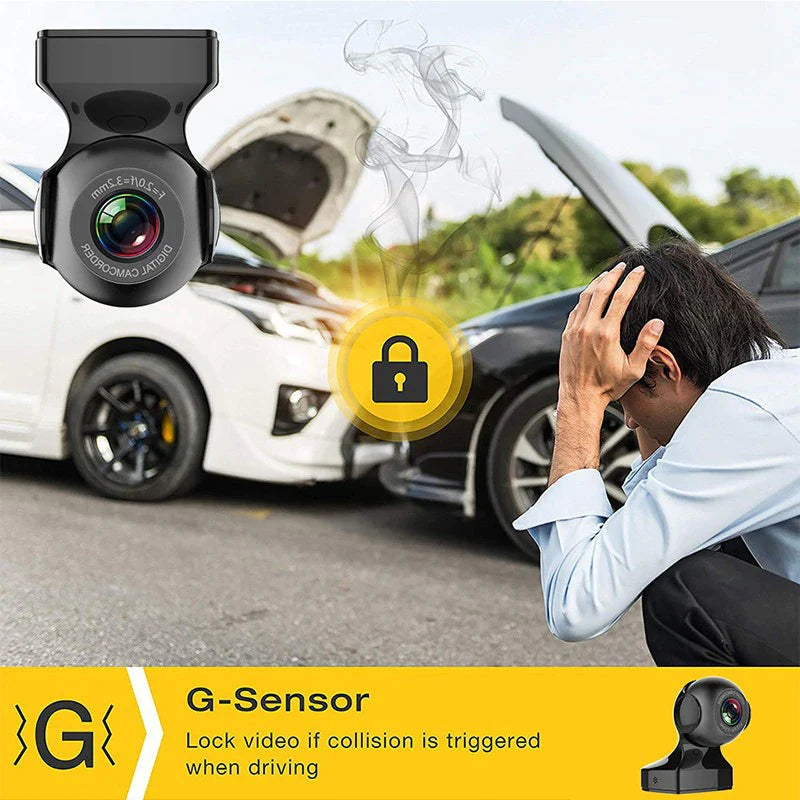 170° Wifi Dash Cam Recorder | HD 1080P Car DVR with G-Sensor for Vehicle Video