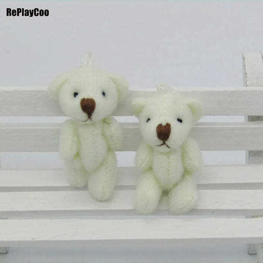 100-Piece Set of Kawaii Mini Teddy Bear Plush Toys - 3.5CM Stuffed Bears for Weddings and Gifts