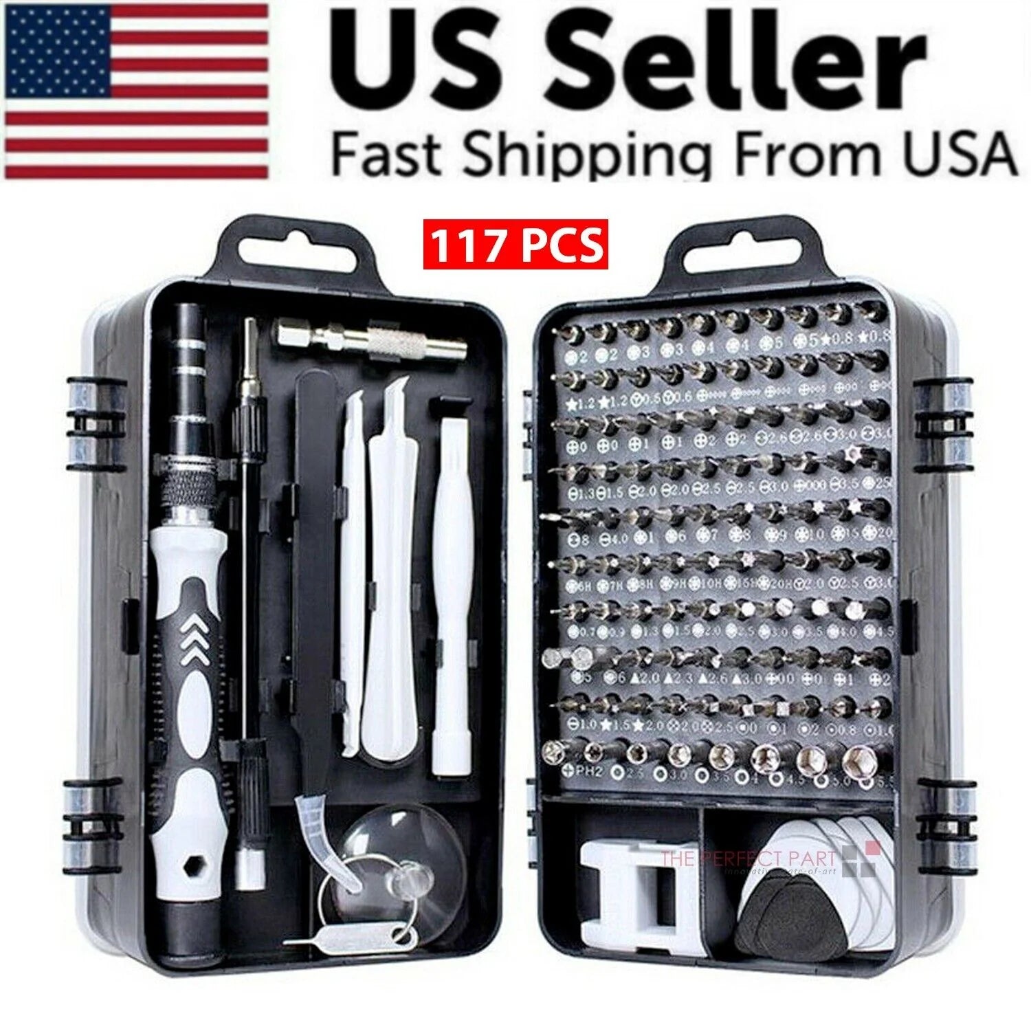 117PCS Magnetic Screwdriver Bit Set | Tool Kit for iPhone, MacBook, and Watch Repair