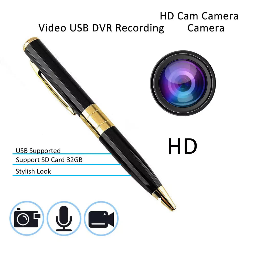 1080P HD Mini Pen Camera | Hidden Pocket Audio Video Recorder DVR - USA Security